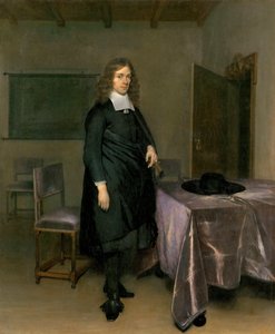 Portrett av en mann av Gerard Ter Borch (Terburg), den yngre (1617-1681), - Olje på lerret - Tiroler Landesmuseum Ferdinandeum, Innsbruck av Gerard Terborch