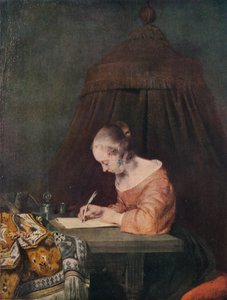Kvinne som skriver et brev, c1655, 1938