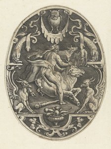 Hercules fanger den kretiske oksen Ovale overflatedekorasjoner med Hercules gjerninger i grotesker (serietittel)