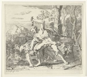 Kain dreper Abel Scener fra Genesis av Gerard de Lairesse