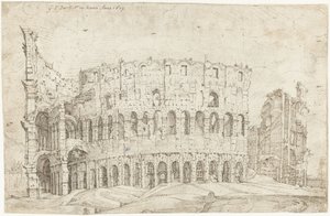 Eksteriør av ruinene av Colosseum, Roma