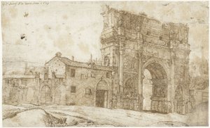 Nordsiden av Konstantinbuen, Roma