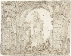 Ruïnes van de therme van Caracalla, Roma av Gerard ter Borch (I)