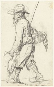Jeger med en kurv med ender av Gerard ter Borch (II) (possibly)