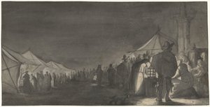 Melkmarkt i Zwolle, om natten