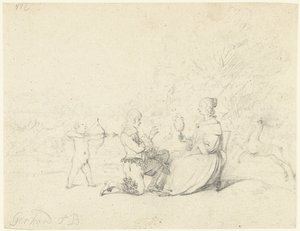 Gentleman som kneler foran en dame av Gerard ter Borch (II)