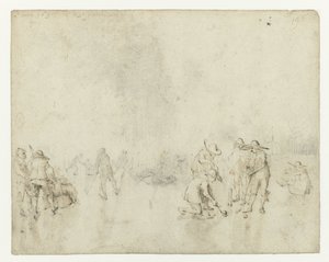 Isansikt med kolbespillere av Gerard ter Borch (II)