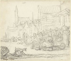 Markedsbrettsnelle av Gerard ter Borch (II)
