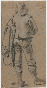 En mann som står sett fra baksiden, ca. 1630. av Gerard ter Borch