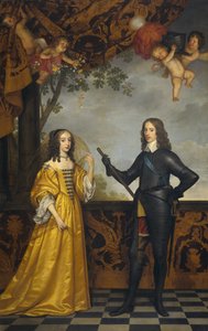Dobbeltportrett av Vilhelm II (1626-1650), Prins av Oransje, og hans kone Mary Stuart (1631-1660).