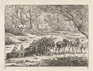 Landskap med en vogn tegnet av Two Horses Landscapes (serie C) (serietittel)