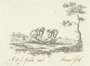 To hesteskinnere skinnerne av Gerardus Emaus de Micault (signed by artist)