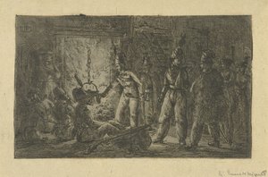 Soldater ved bålet