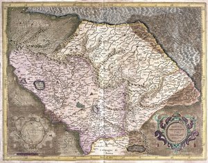Ancona og Spoleto, Italia (gravering av Gerardus Mercator