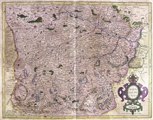 Bayern, Tyskland (gravering av Gerardus Mercator