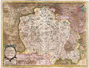 Bourbonnais, Frankrike (gravering av Gerardus Mercator