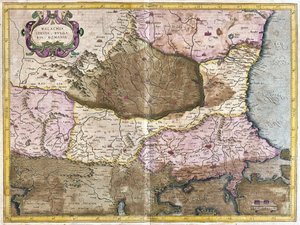 Bulgaria og Romania (gravering av Gerardus Mercator