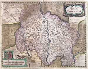 Cahors, Frankrike (gravering av Gerardus Mercator