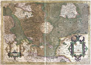 Köln, Waldeck (Hessen), Tyskland (gravering av Gerardus Mercator