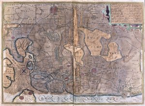 Flandern, Belgia (gravering av Gerardus Mercator