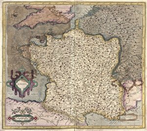 Frankrike (gravering av Gerardus Mercator