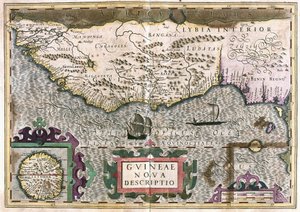 Guinea, Lybia - Afrika (gravering av Gerardus Mercator