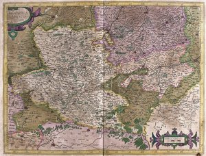 Hainaut, Namur, Belgia (gravering av Gerardus Mercator