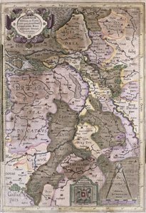 Holland og Brabant, Belgia (gravering av Gerardus Mercator