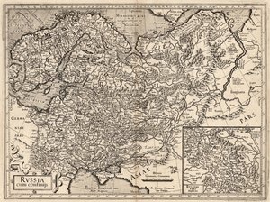 Russland cum Confinijs. Kart over Russland, 1587.