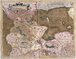Sachsen og Mecklenburg, Tyskland (gravering av Gerardus Mercator