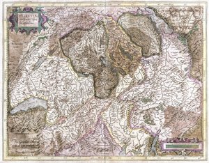 Sveits (gravering av Gerardus Mercator
