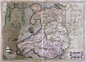 Wales, Storbritannia (gravering av Gerardus Mercator