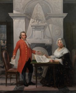 Jubileesportrett av familien de San (olje på lerret) av Gerardus de San
