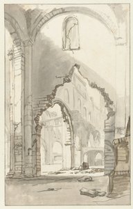 Interiøret i Nieuwe Kerk i Amsterdam, etter den store brannen i 1645 av Gerbrand van den Eeckhout