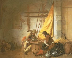 Soldater som spiller Tric-Trac, 1653