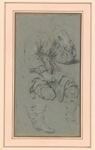 Studie av en sittende mann, for en figur i maleriet av profeten Elisja og den sunnimittiske kvinnen på Karmelfjellet (nasjonalmuseet, Warszawa inv. M.Ob.551 MNW) av Gerbrand van den Eeckhout