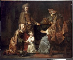 Spedbarnet Samuel brakt av Hannah til Eli, 1600-tallet