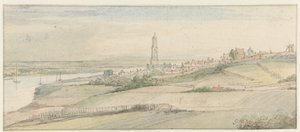 View of Rhenen and the Rhine from the East   1385838   no       norwegian Successfully Translated  Original: Jesus and the Women of Samaria, from the Altarpiece of the Transfiguration, pradella panel Translat: Jesus and the Women of Samaria, from the Altar av Gerbrand van den Eeckhout