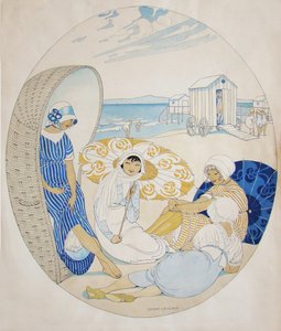 Chatter på den danske stranden av Gerda Wegener