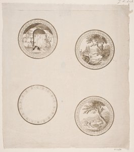 Fire vignetter for La Fontaines fabler av Gerhard Ludvig Lahde