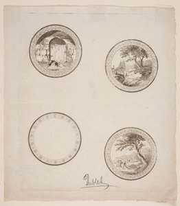 Fire vignetter for La Fontaines fabler av Gerhard Ludvig Lahde