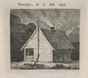 Hus med lynavleder av Gerhard Ludvig Lahde