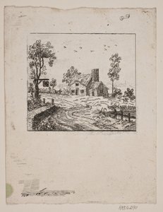 Landskap med gjestgiveri av Gerhard Ludvig Lahde
