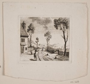 Landskap med løpegutt av Gerhard Ludvig Lahde