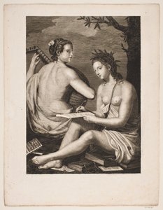 Terpsichore et Kalliope av Gerhard Ludvig Lahde
