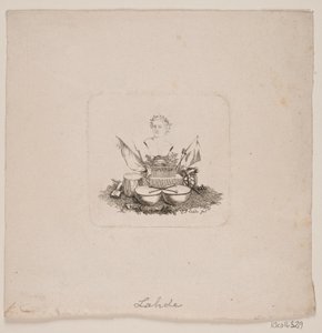 Vignett med byste av Sophron av Gerhard Ludvig Lahde