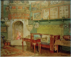 Interiør "Leveld" Stue av Gerhard Peter Frantz Vilhelm Munthe