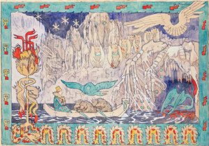 Kjempehulen - Munthe, Gerhard (1849-1929) - 1892 - Akvarell, Gouache på papir - 78,5x112,9 - Nasjonalmuseet for kunst, Oslo