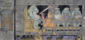 Den femte salen - Munthe, Gerhard (1849-1929) - 1902-1904 - Olje på lerret - 62x128 - Nasjonalmuseet for kunst, Oslo
