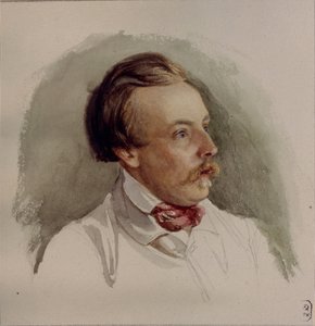 Portrett av maleren Alexander von Kotzebue 1815-1889, 1840-årene av Gerhard Wilhelm Reutern von